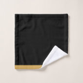 Bruiloft Monogram Gouden Initialen Serif Script Zw Bad Handdoek (Wasdoekje)