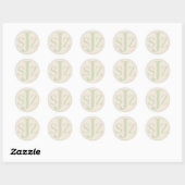 Bruiloft Monogram Logo Ronde Sticker (Vel)