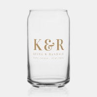 Bruiloft Monogram Minimalistisch Eenvoudig Goud