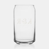 Bruiloft Monogram Minimalistisch Eenvoudig Goud Blikvorm Glas (Achterkant)