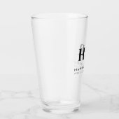 Bruiloft Monogram Moderne Custom Bruid en bruidego Glas (Rechts)