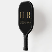 Bruiloft Monogram Moderne Custom Bruid en bruidego Pickleball Paddle (Links)