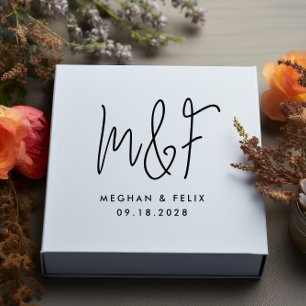 Bruiloft Monogram Moderne Script Namen Rubberstempel