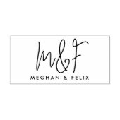 Bruiloft Monogram Moderne Script Namen Zelfinktende Stempel (Design)