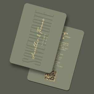 Bruiloft Monogram Sage Groen Modern Alles in een Save The Date