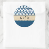 Bruiloft Monogram Sticker - personaliseren! (Tas)