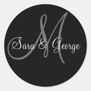 Bruiloft Monogram stickers