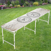 Bruiloft Monogram Verweerd Wit Gewassen Hout