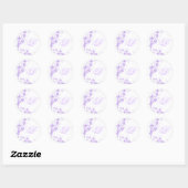 Bruiloft Monogramed Envelope Seal Ronde Sticker (Vel)