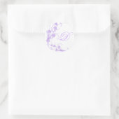 Bruiloft Monogramed Envelope Seal Ronde Sticker (Tas)