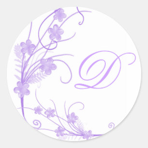 Bruiloft Monogramed Envelope Seal Ronde Sticker
