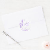 Bruiloft Monogramed Envelope Seal Ronde Sticker (Envelop)