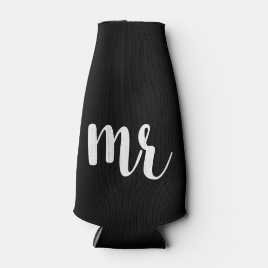 Bruiloft Mr. & Mrs bruidegom Flesjeskoeler (Voorkant)