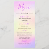 Bruiloft Multi Color Tie Modern Monogram Menu (Voorkant)