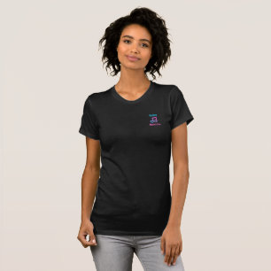 Bruiloft MuziekLetter Logo Vrouwen Zwart T-shirt