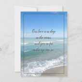 Bruiloft na-feest bestemming kaart (Achterkant)