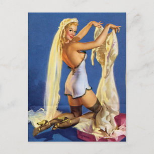 Bruiloft Nacht Pin Up Briefkaart