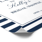 Bruiloft Nautisch Strand Thema Welkomstbord Poster (Hoek)