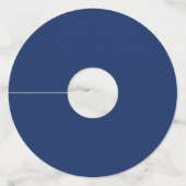 Bruiloft Navy Bourgogne Wine Dank u Labels (Achterkant)