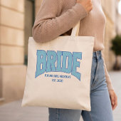 BRUILOFT Nep Glitter Varsity Verlovings Bruids- Tote Bag