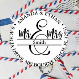 Bruiloft nieuw adres zelfinktende stempel