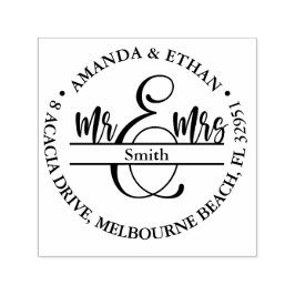 Bruiloft nieuw adres  zelfinktende stempel