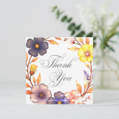 Bruiloft of douche Dank u kaarten (Staand voorkant)