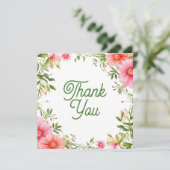 Bruiloft of douche Dank u kaarten (Staand voorkant)