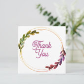 Bruiloft of douche Dank u kaarten (Staand voorkant)