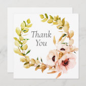 Bruiloft of douche Dank u kaarten (Voorkant / Achterkant)