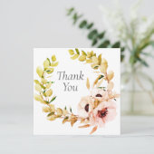 Bruiloft of douche Dank u kaarten (Staand voorkant)