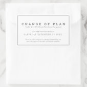 Bruiloft of evenement wijziging van plan uitgestel rechthoekige sticker (Tas)