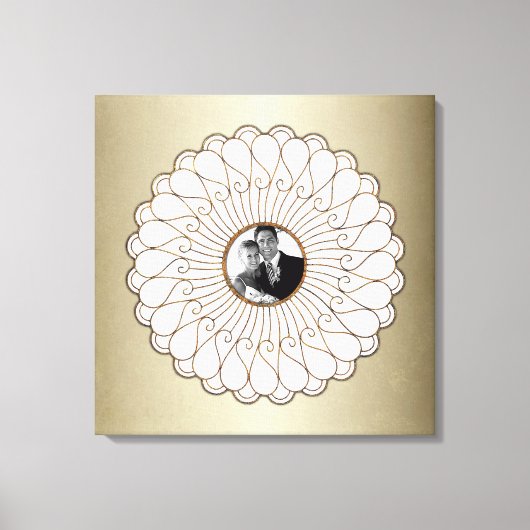 Bruiloft of Jubileum aangepaste foto gepersonalise Canvas Afdruk (Voorkant)