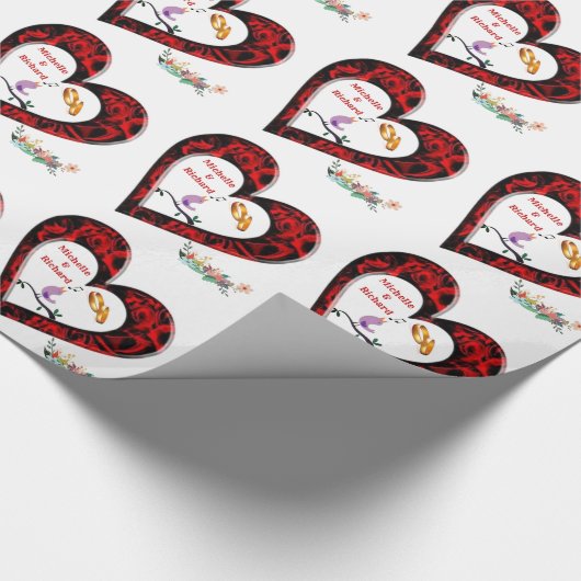 Bruiloft of jubileum cadeaupapier (Hoek)