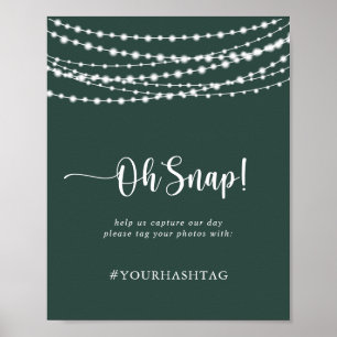 Bruiloft Oh Snap Rustieke String Lights Groen Poster