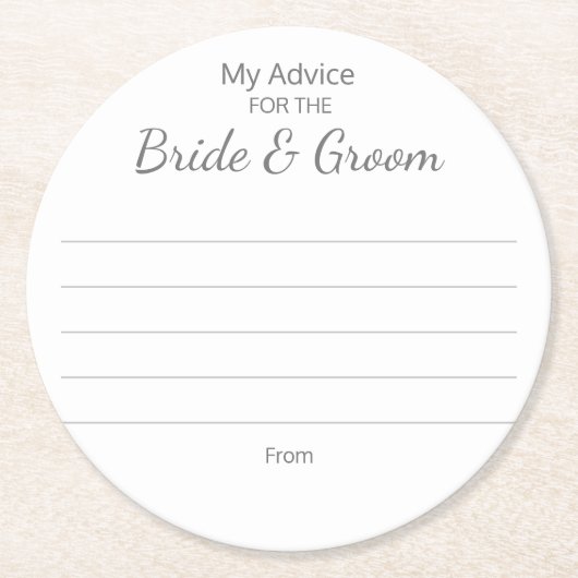 Bruiloft Onderzetters (Voorkant)