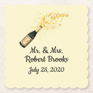 Bruiloft onderzetters monogram