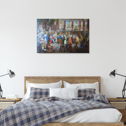 bruiloft op Cana Canvas Afdruk (Insitu (Slaapkamer))