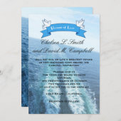 Bruiloft op het cruiseschip kaart (Voorkant / Achterkant)