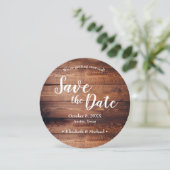 Bruiloft op het platteland Aangepaste foto Houten  Kaart (Staand voorkant)