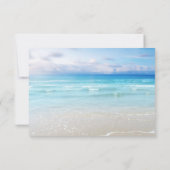 Bruiloft op het strand RSVP uitnodiging (Achterkant)