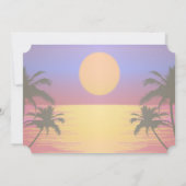 Bruiloft op het strand Zonsondergang RSVP Kaart (Achterkant)