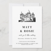 Bruiloft op maat met locatie schets DIGITALE DOWNL Kaart (Voorkant)