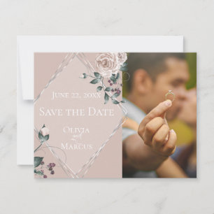 BRUILOFT   Opslaan van de datum PHOTO Dusty Pink F Save The Date