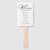 Bruiloft Orde van Evenementen Tijdlijn Eenvoudige  Handwaaier (Voorkant)