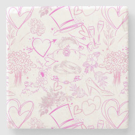 Bruiloft ornamenten patroon 02 stenen onderzetter