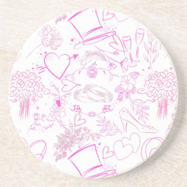 Bruiloft ornamenten patroon 02 zandsteen onderzetter