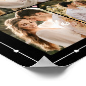 Bruiloft Paar Moderne Harten Custom Foto Collage Poster (Hoek)