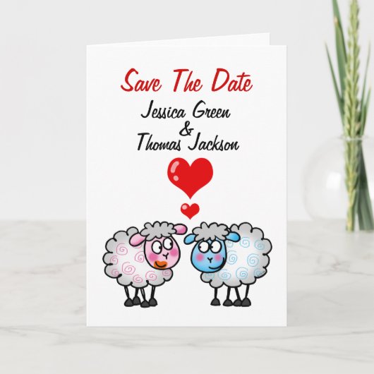 Bruiloft paar, Save the date Aankondiging (Voorkant)