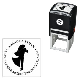 Bruiloft paar zwart thema  zelfinktende stempel